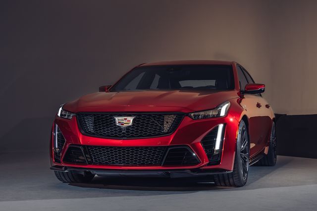 Red 2022 Cadillac CT5-V Blackwing Front View