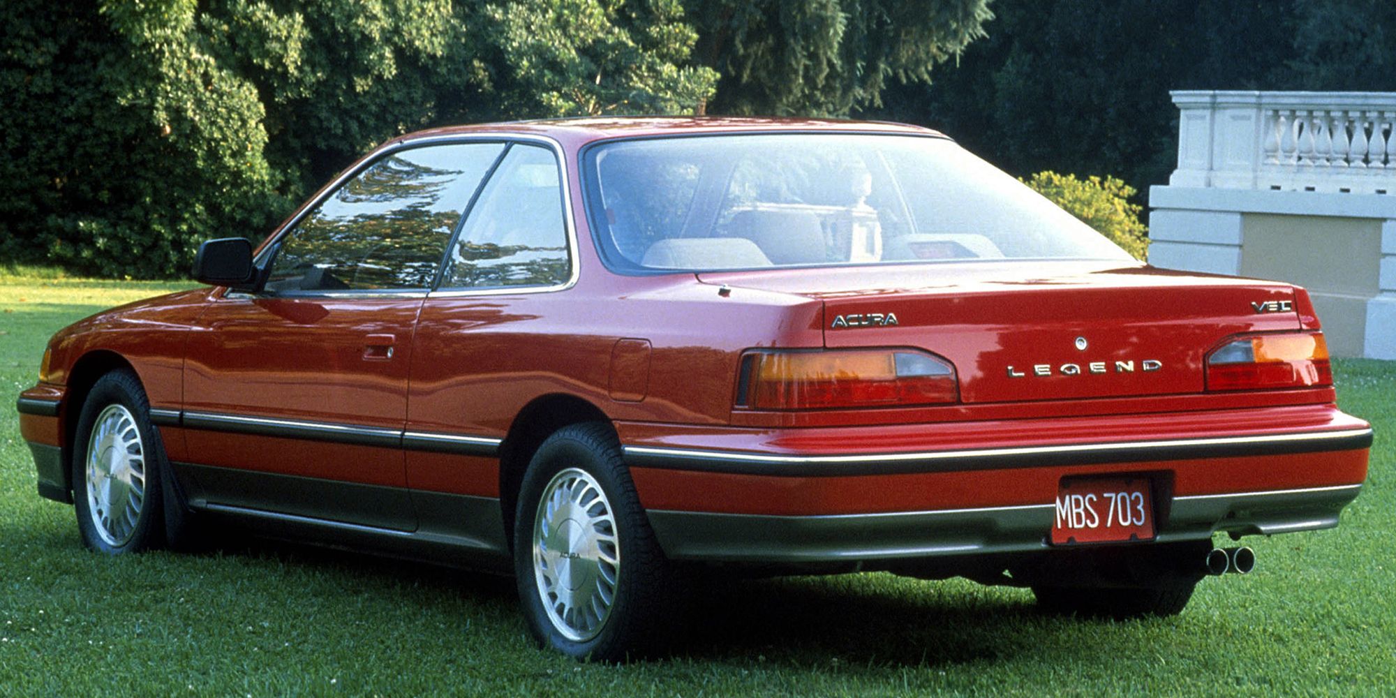The rear of the first generation Legend Coupe