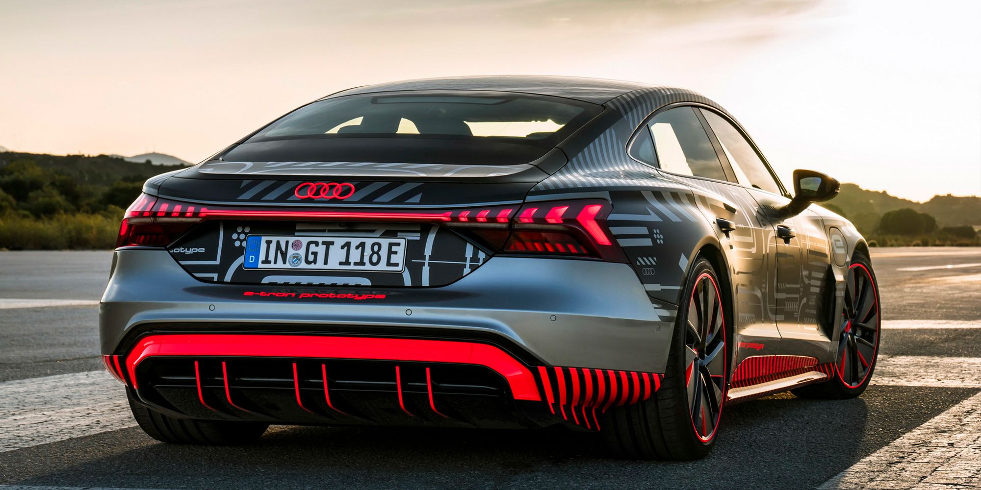 The rear of the RS e-tron GT