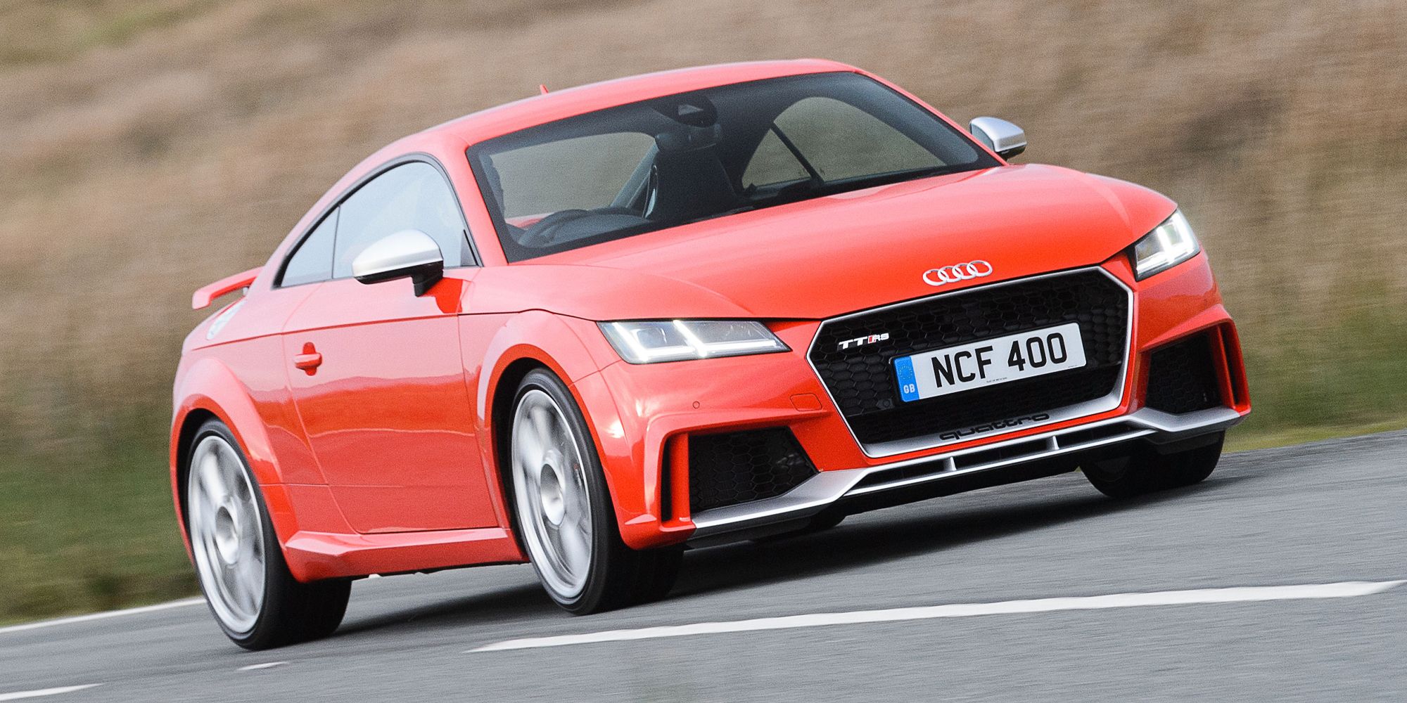 A red TT RS on the move