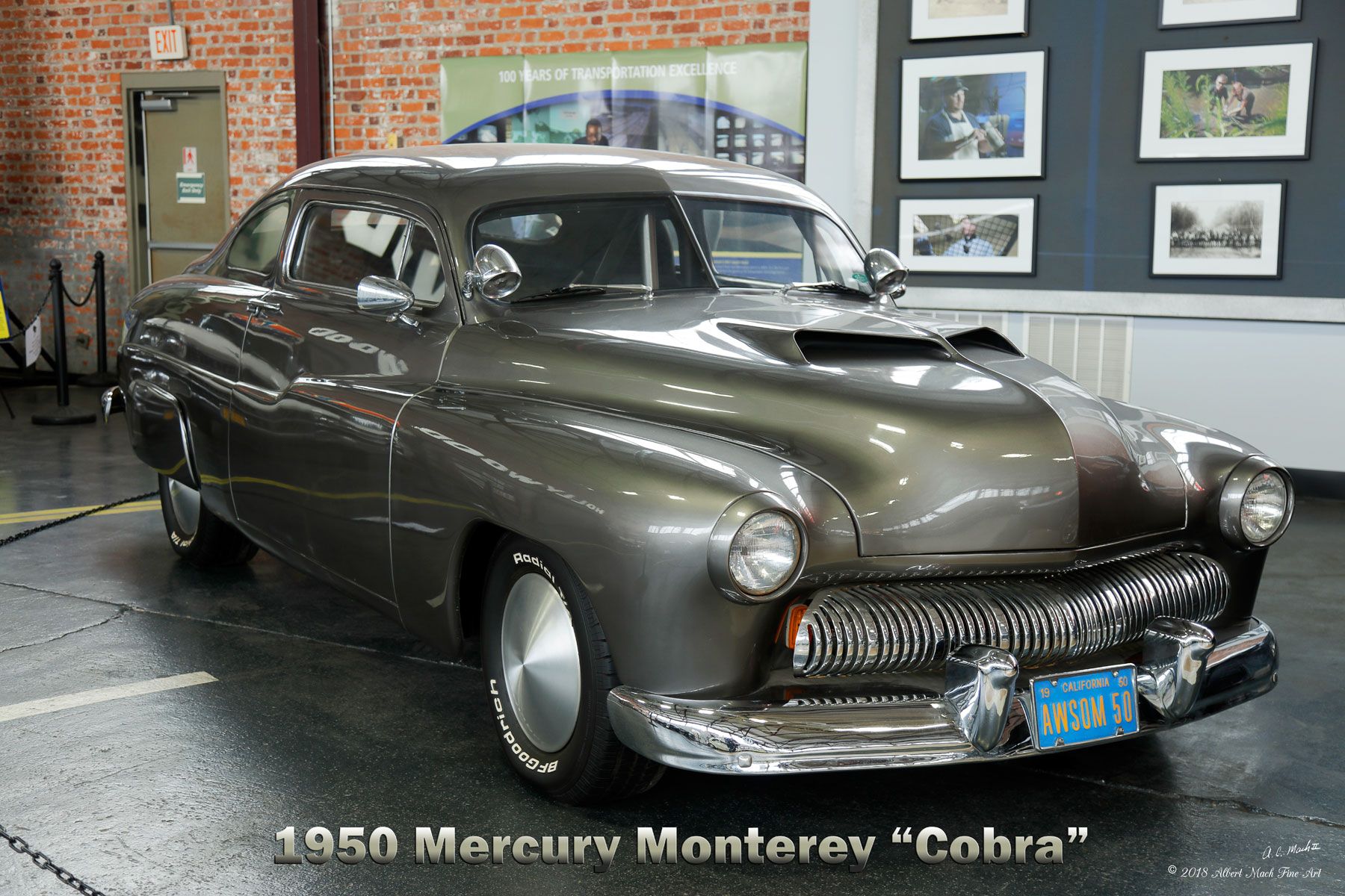 Passenger front quarter view of the 1950 Mercury Monterey used in the Cobra movie, which starred Sylvester Stallone.