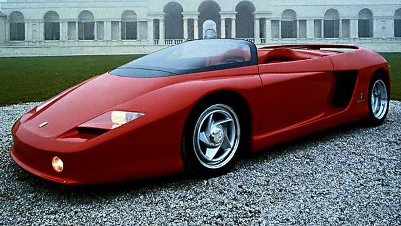 Ferrari Mythos parked outside