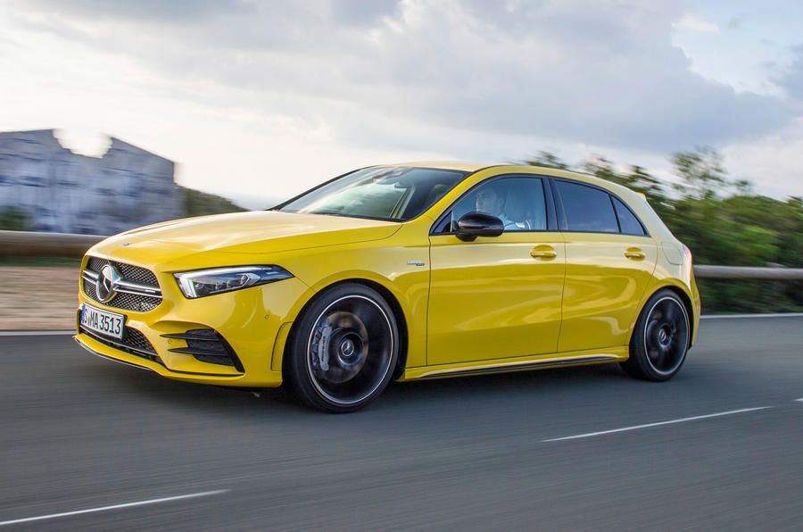 Mercedes-AMG A35 on the highway