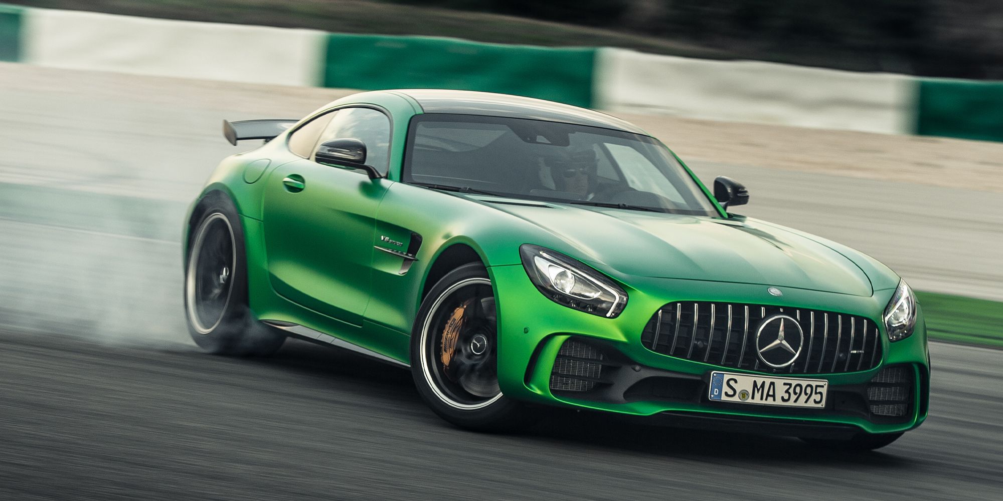 The AMG GT R getting the tail out