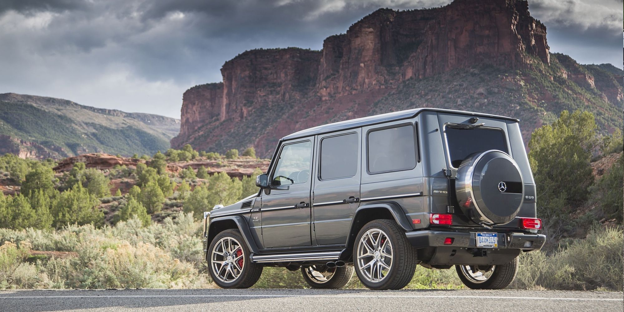Black G65 AMG on the road