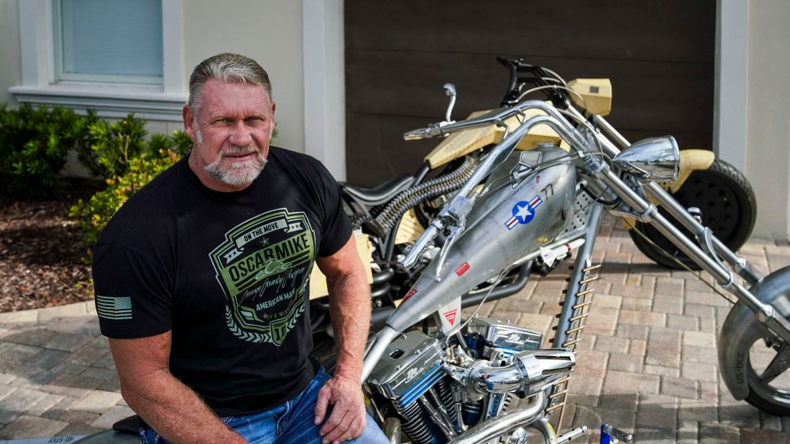 Keith Overton with OCC motorcycles