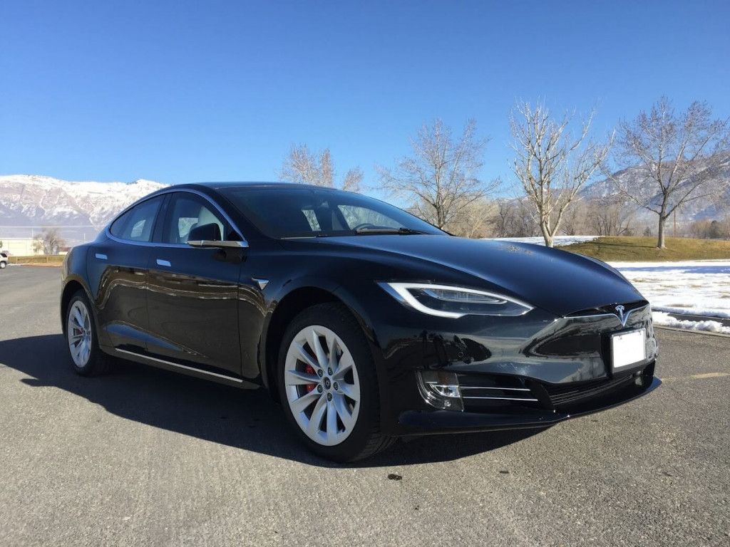 Tesla Model S P100D parked outside