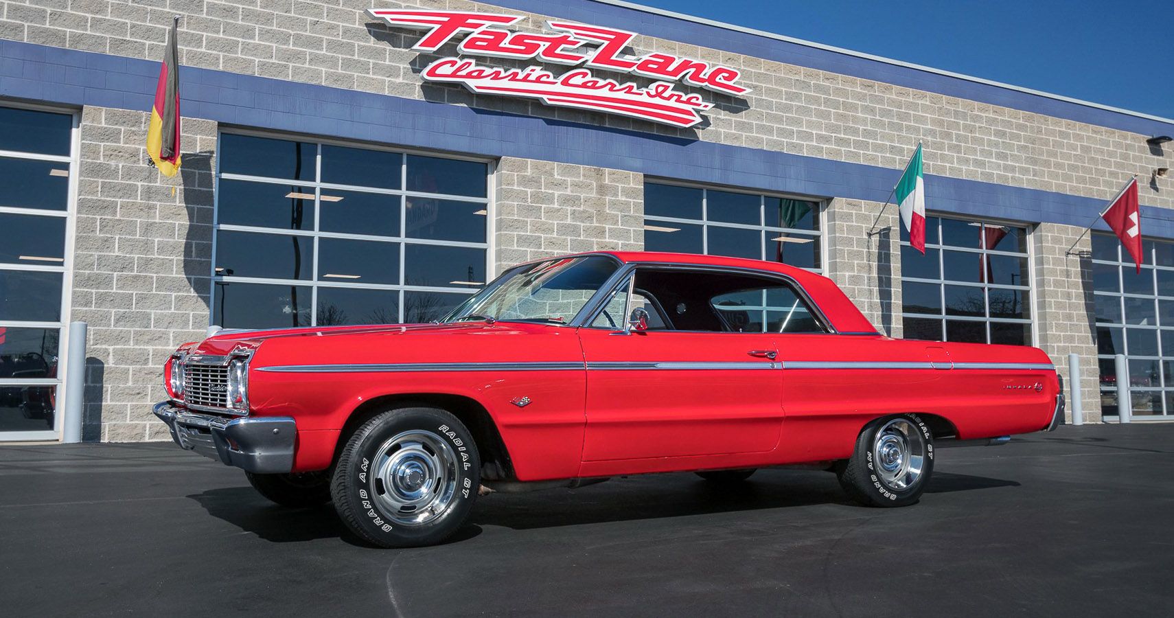 This 1964 Impala Was A Riverside Red With A Cream Interior