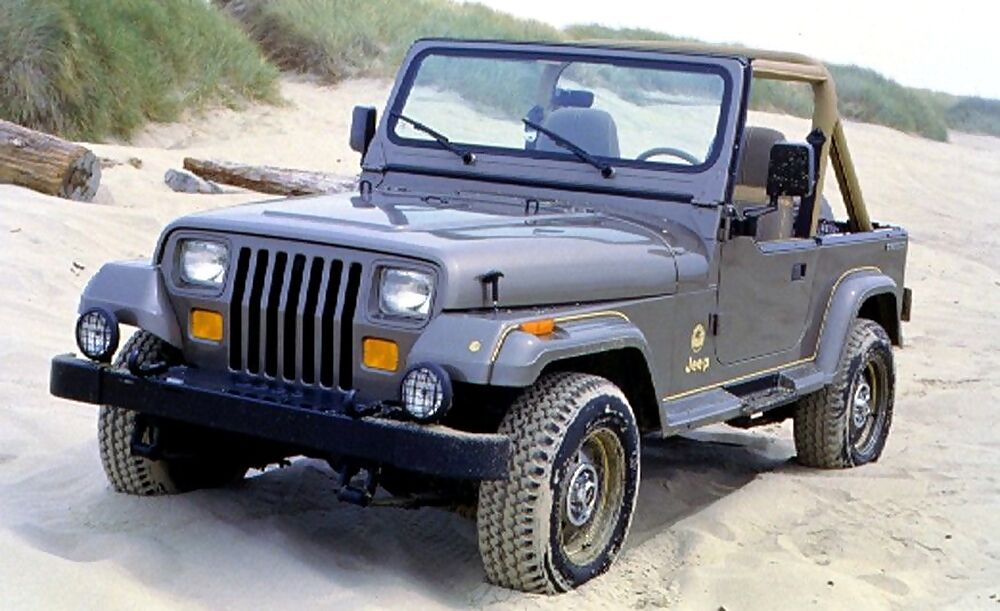 1988 Jeep Wrangler YJ in the sand