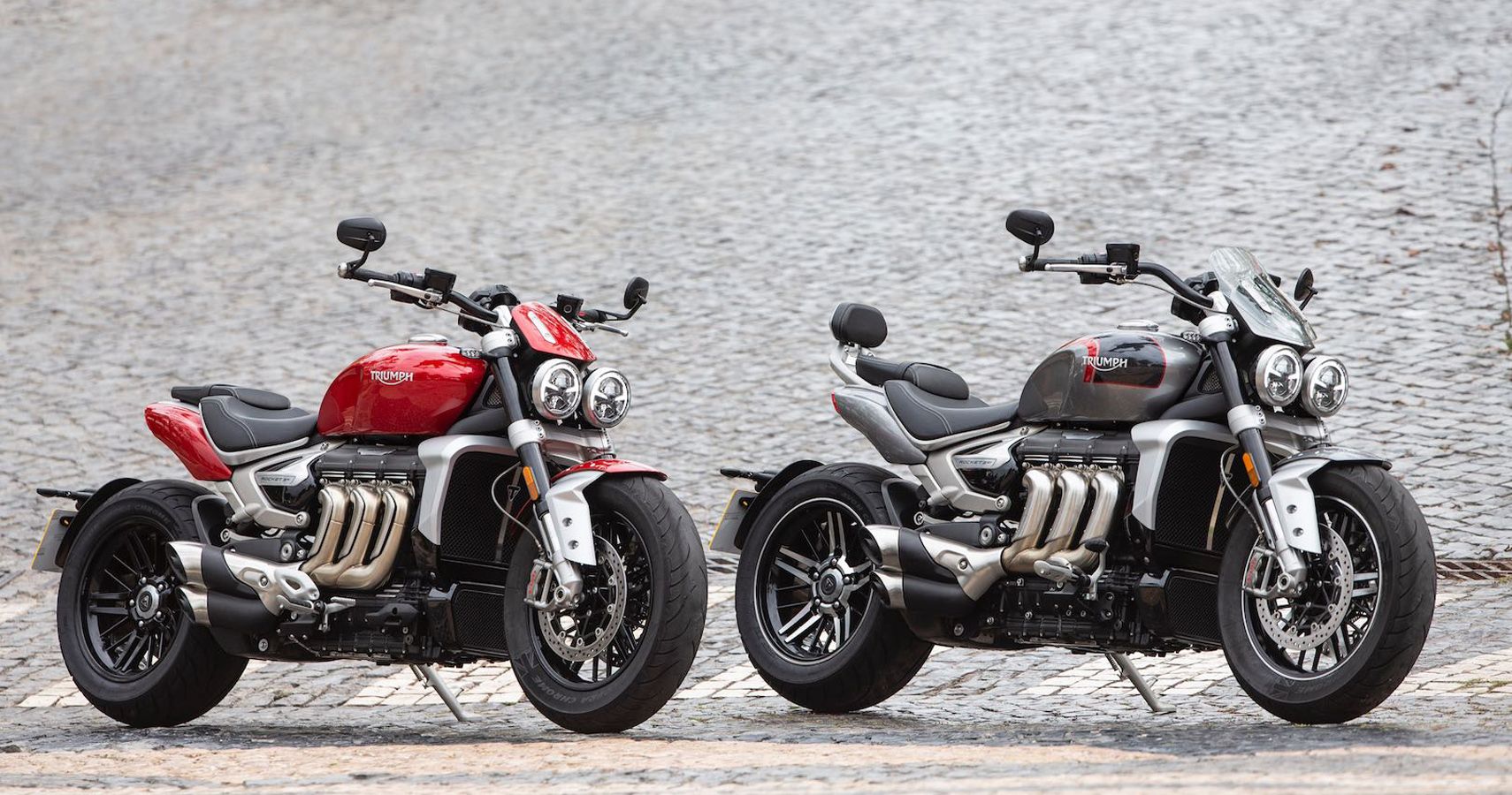 The Triumph Rocket 3 R Has A Sportier Handlebar While The GT Has A Touring-Style One