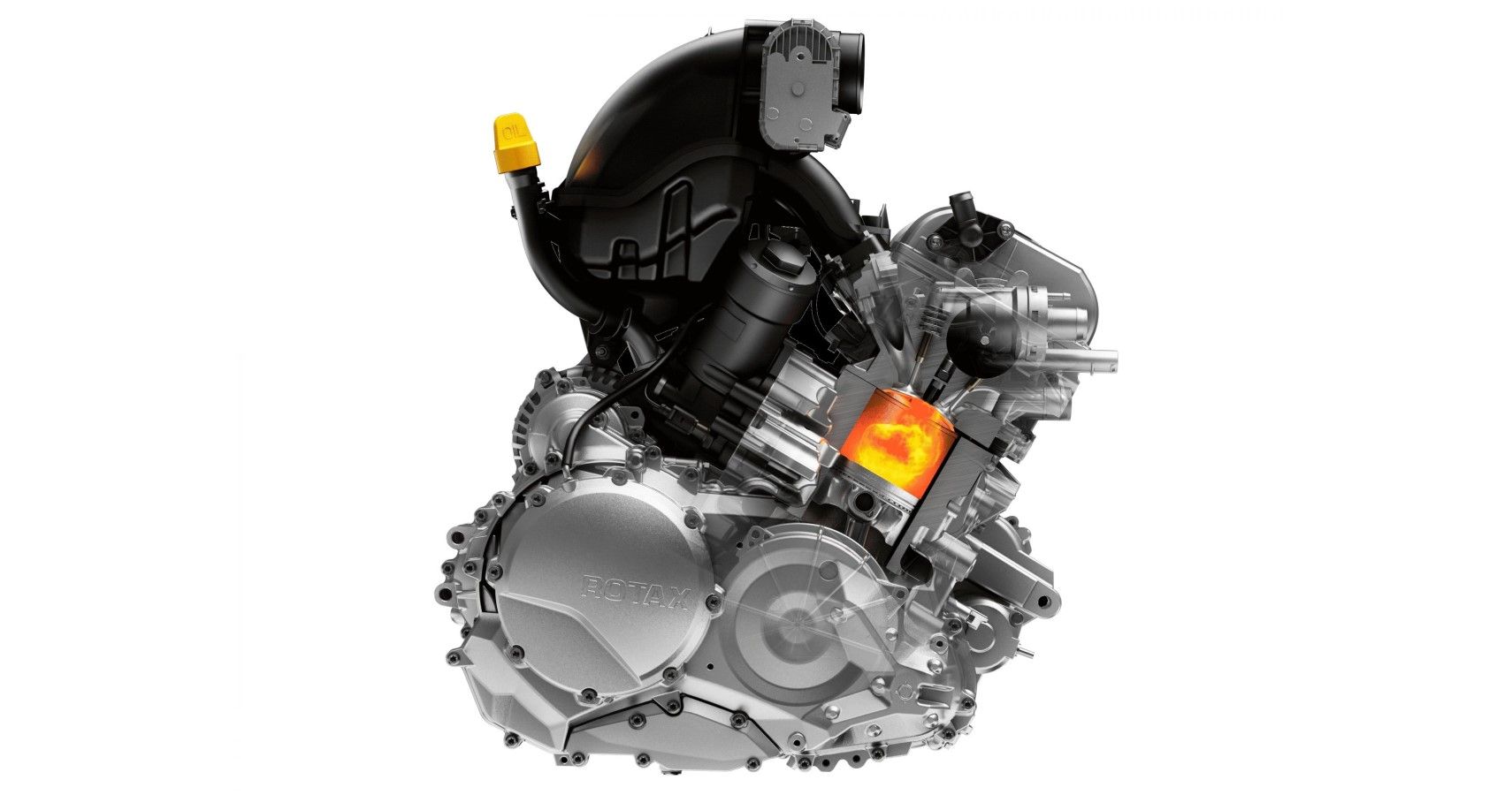 2021 Can-Am Spyder F3 ROTAX 1330 Inline-3 engine layout
