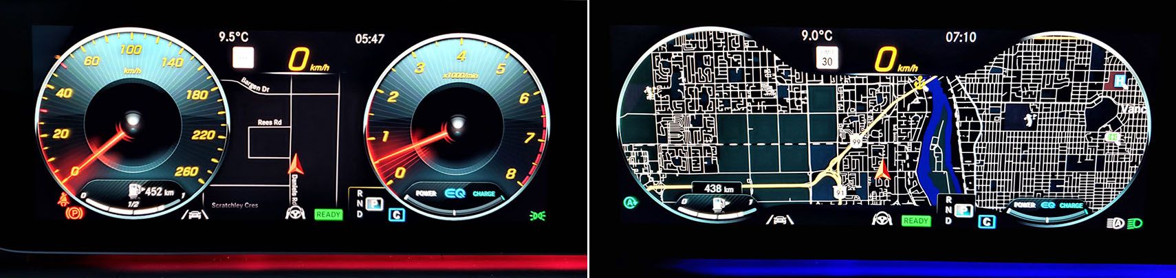 The push of a button allows the multi-information display to almost completely take over the primary gauges.