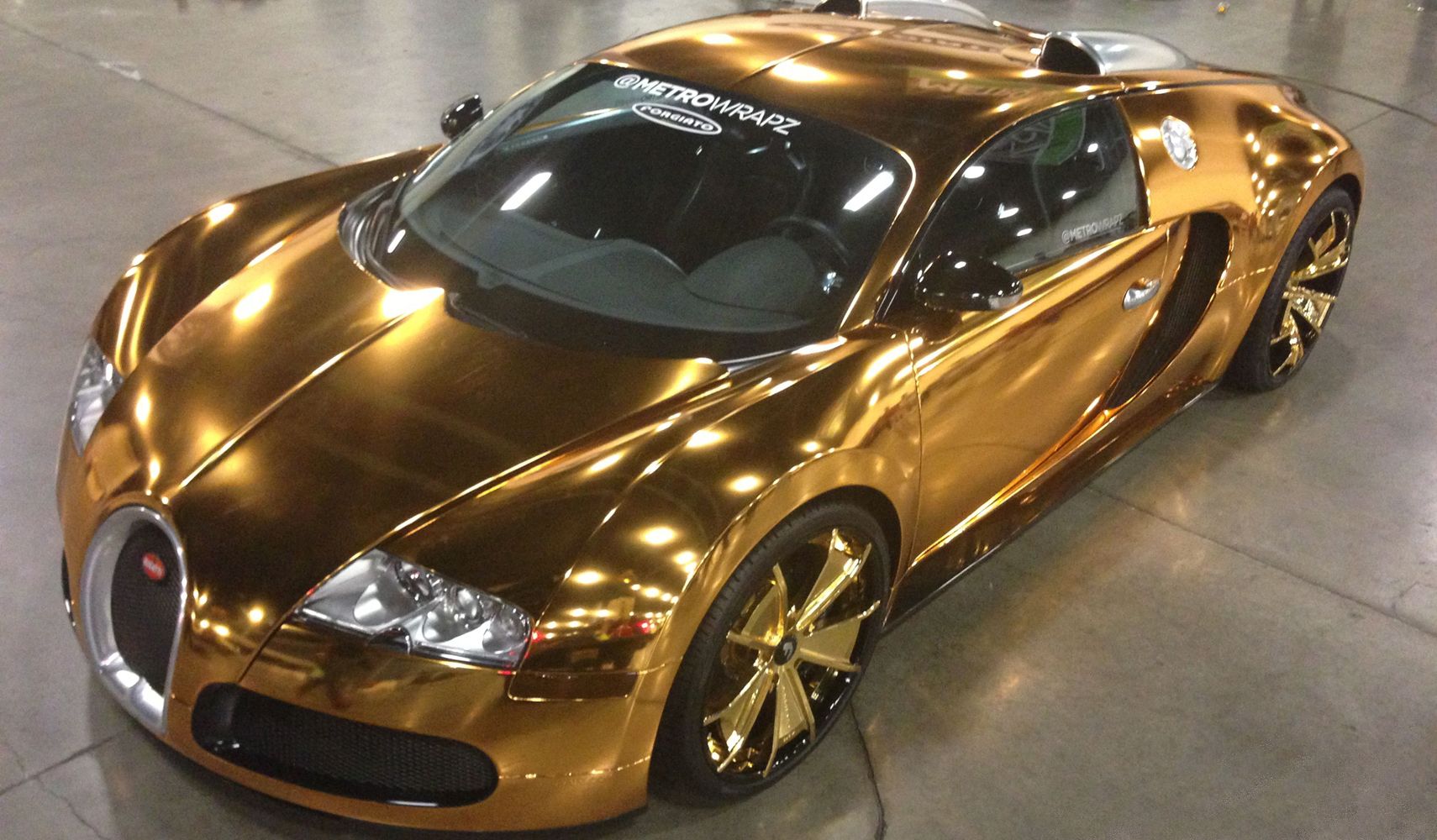 Flo Rida’s Gold Bugatti