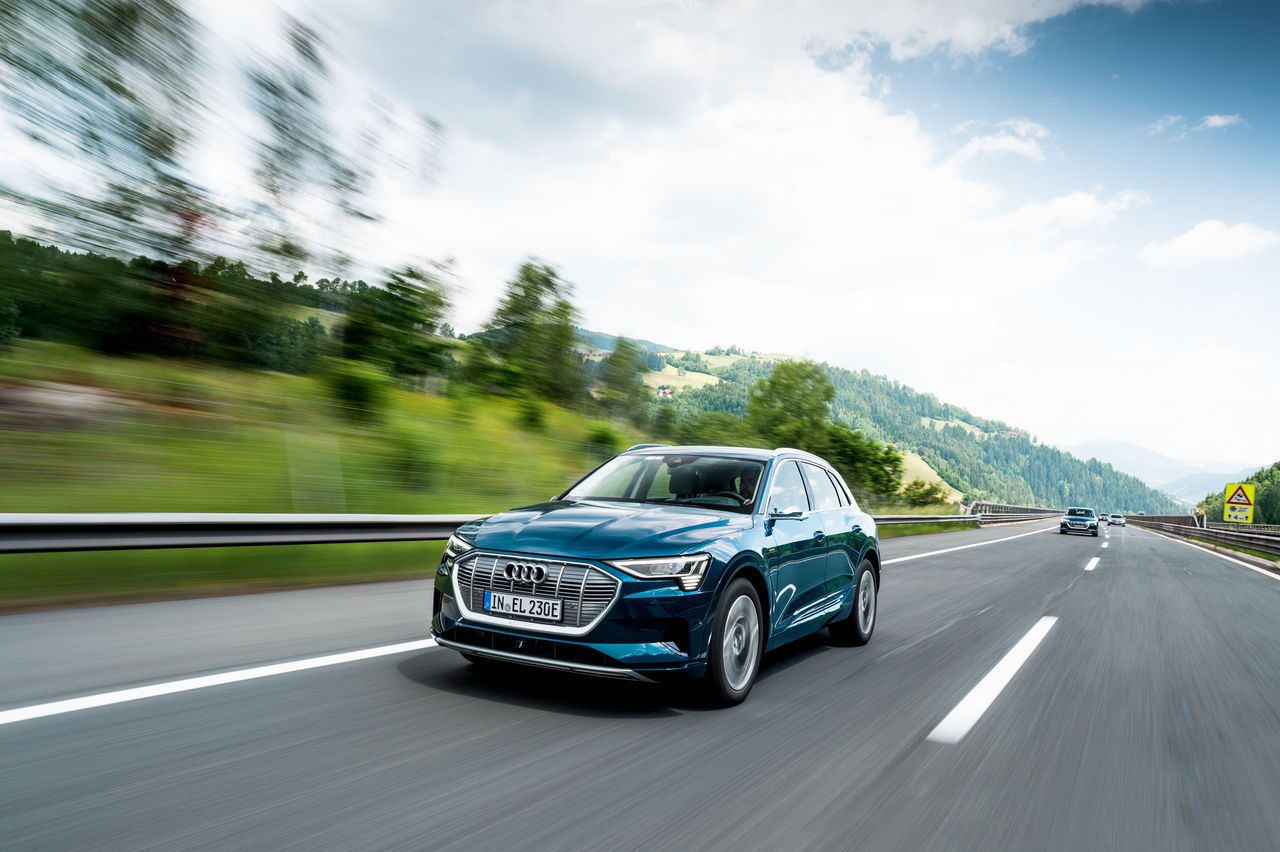 Audi e-Tron on the highway