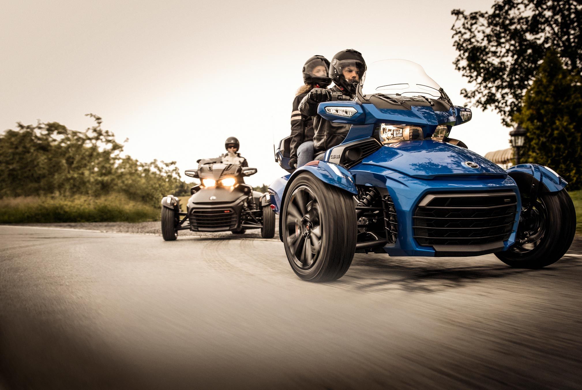 test-riding the BRP Can-Am Spyder F3-T.