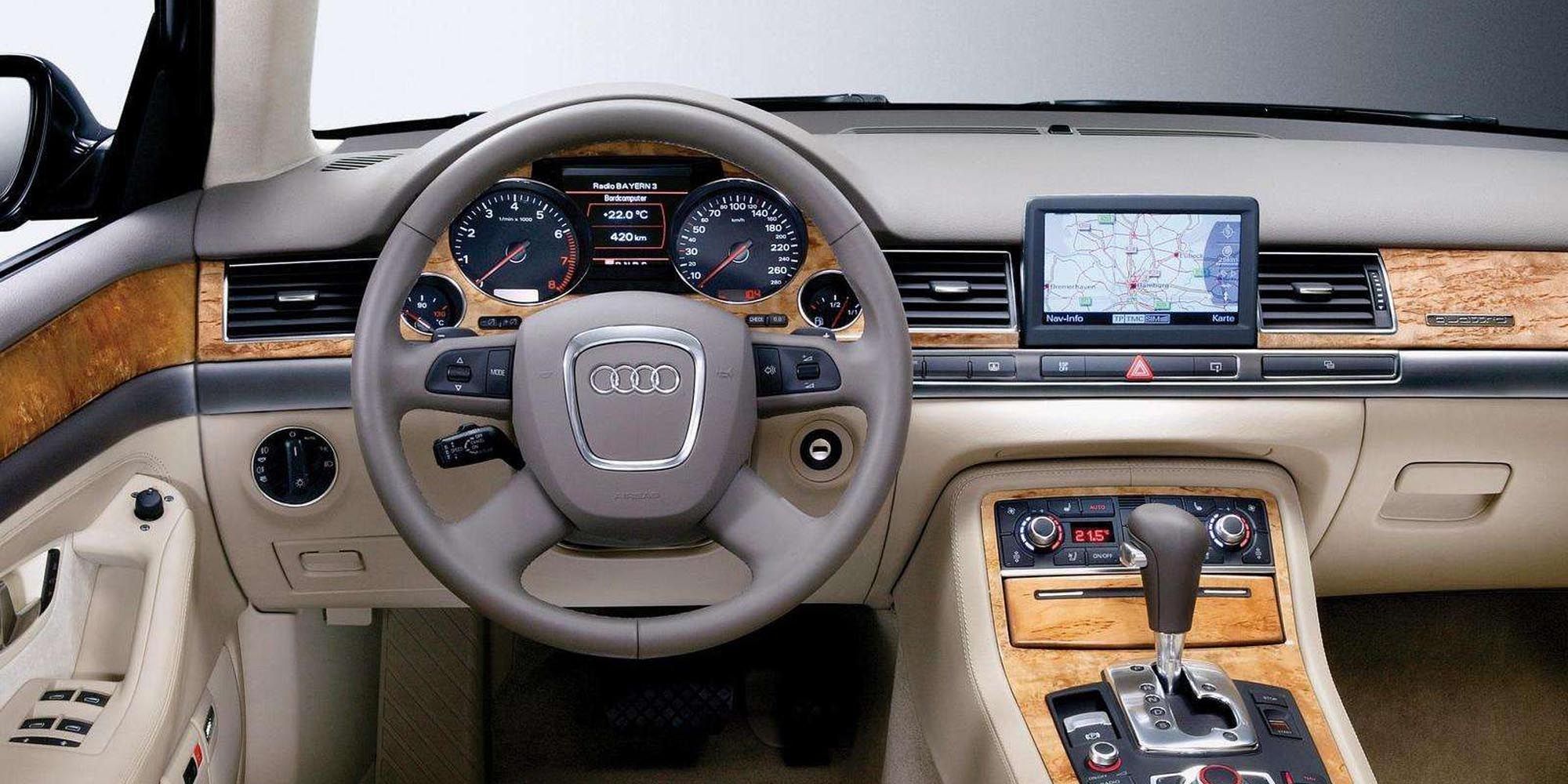 The interior of the D3 Audi A8 W12