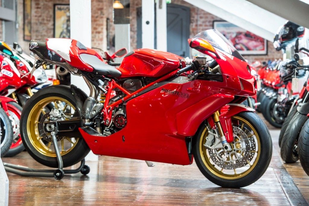 A Red Ducati 999