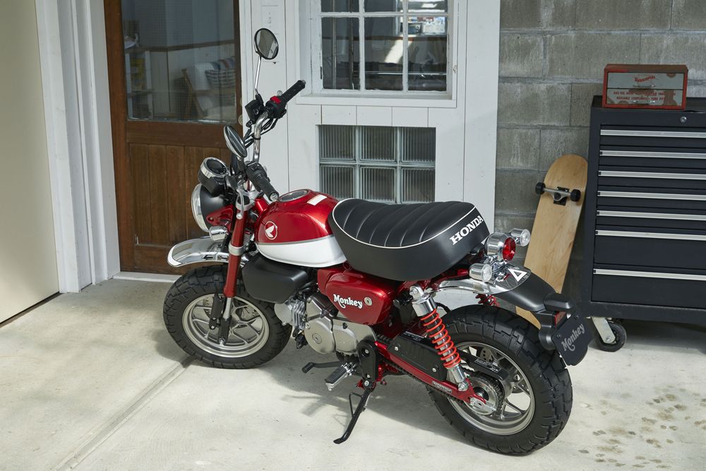 Red Honda Monkey Motorcycle