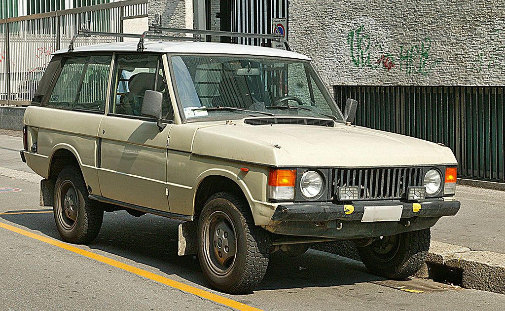 A Land Rover Range Rover with added fog lights.