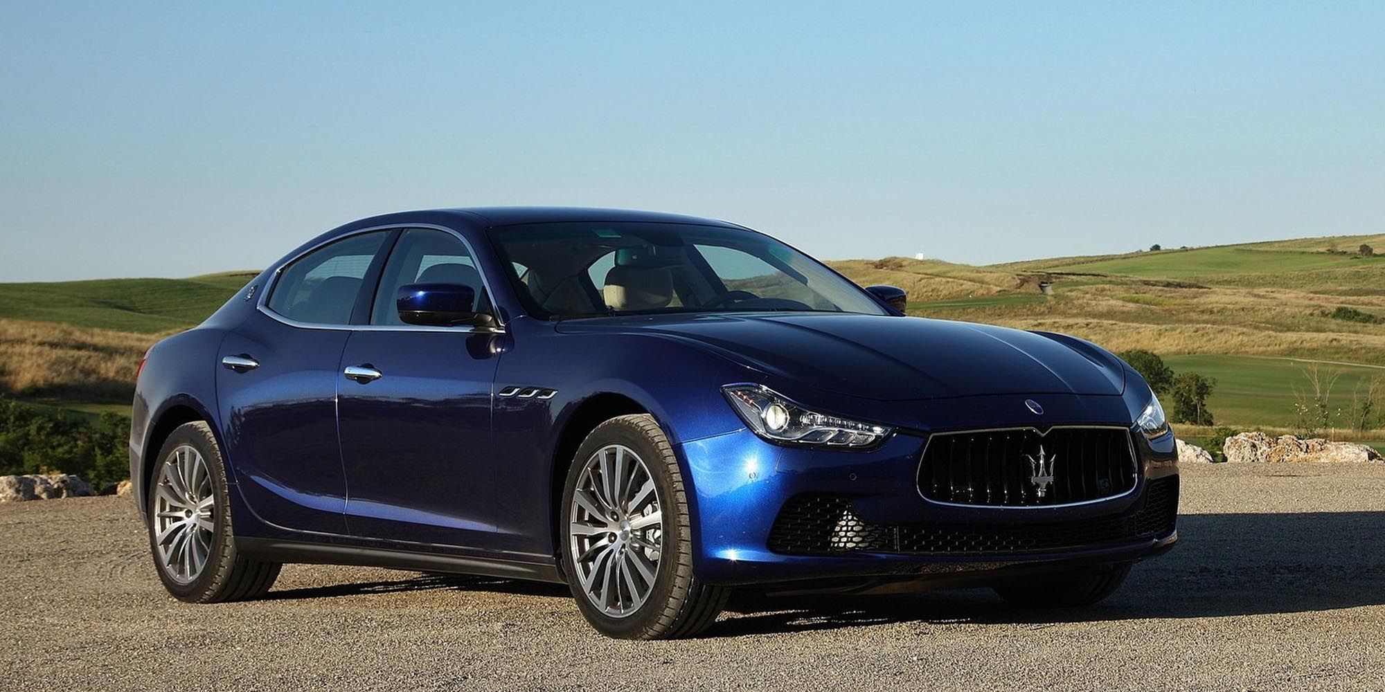 The Maserati Ghibli in blue