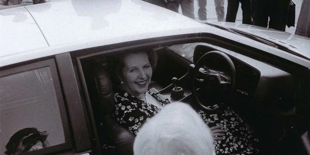 Prime Minister Margaret Thatcher In A Lotus Esprit