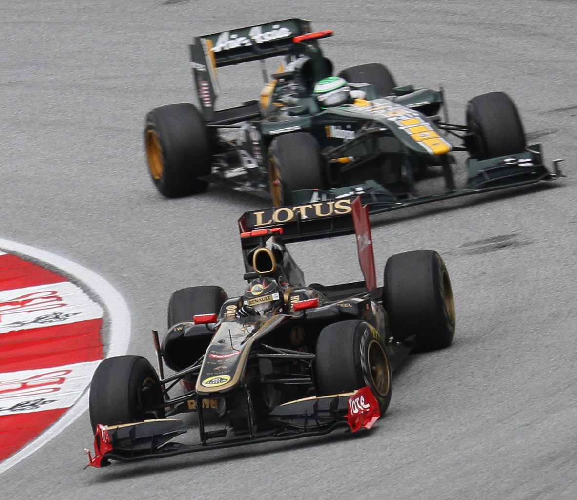 Renault was rebranded as Lotus in 2011, racing aginst Team Lotus.