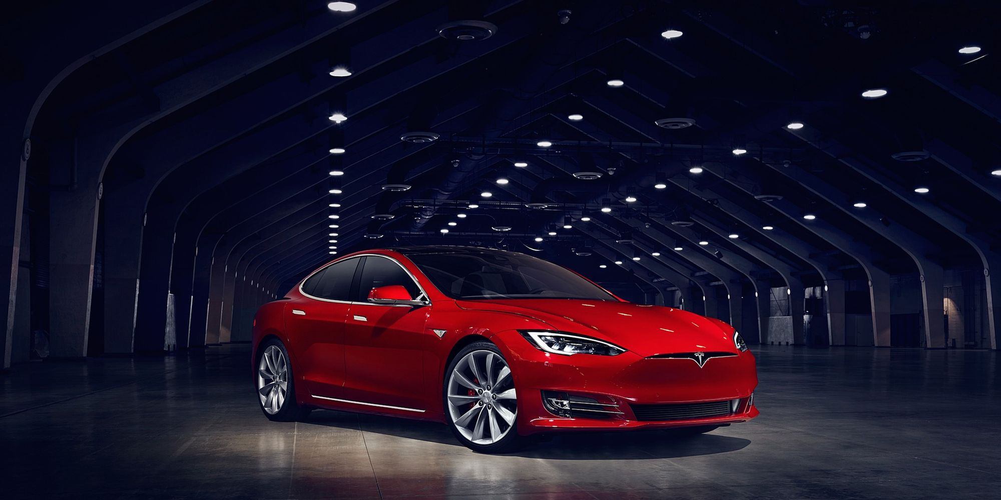 The front of the first facelift Model S