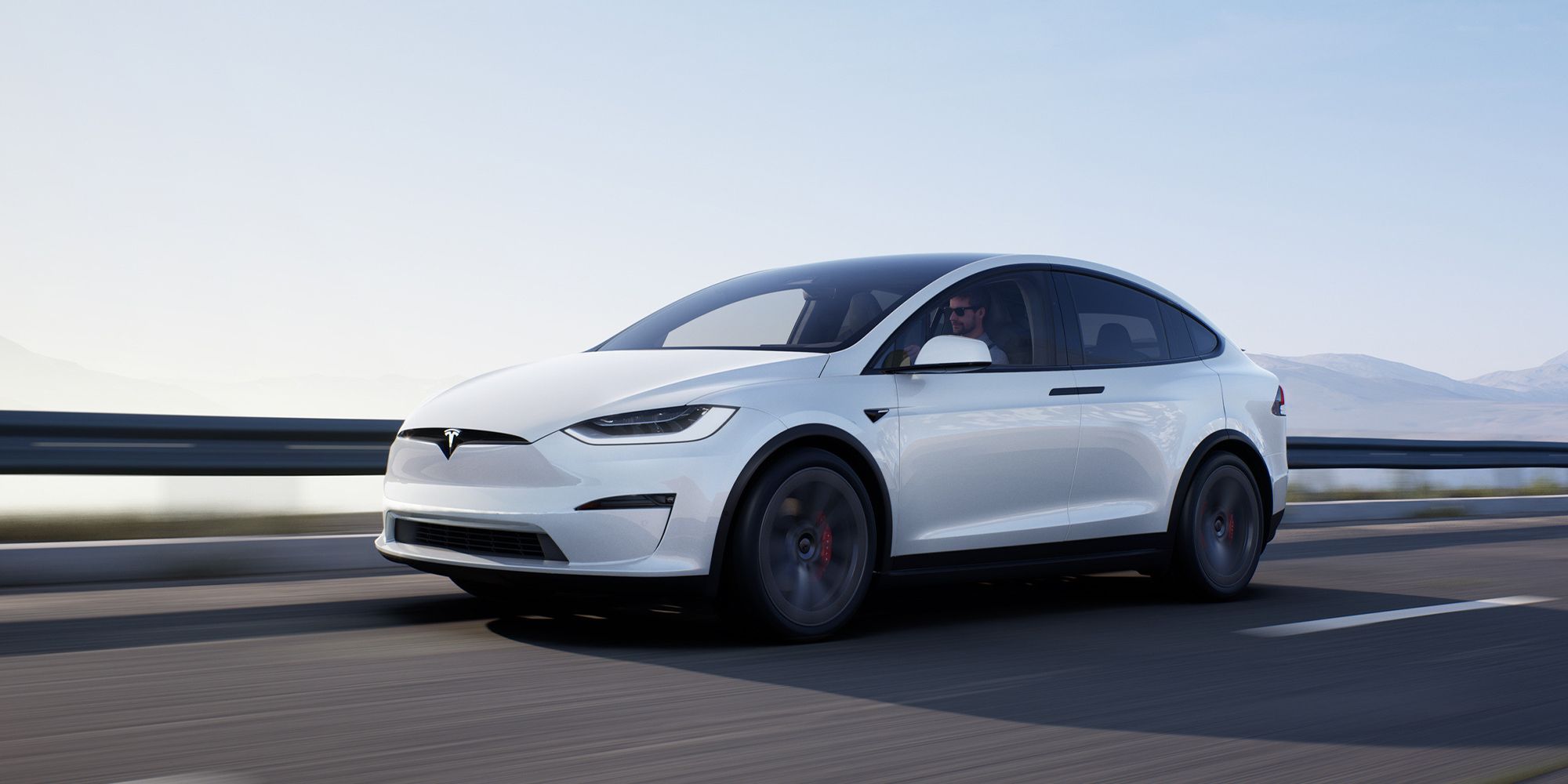 The front of the facelifted Model X
