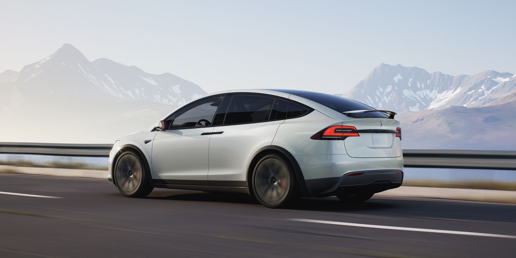 The rear of the facelifted Model X