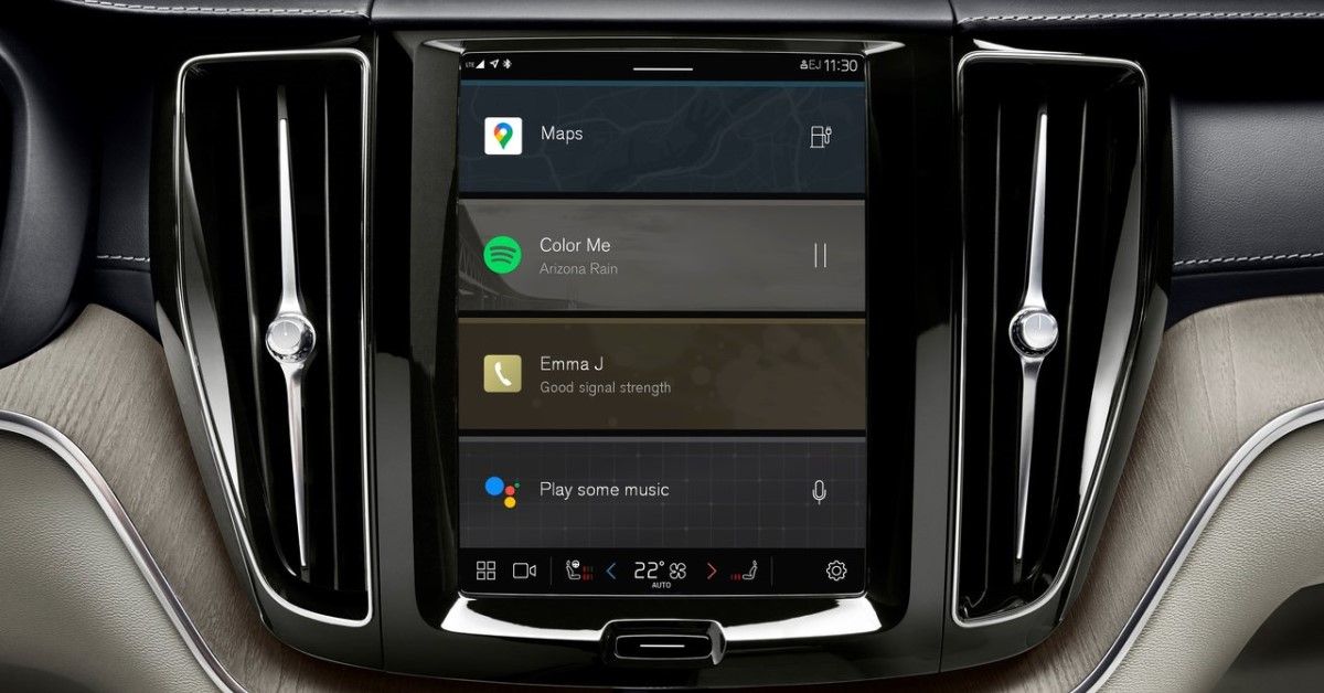 2022 Volvo XC60 infotainment screen layout