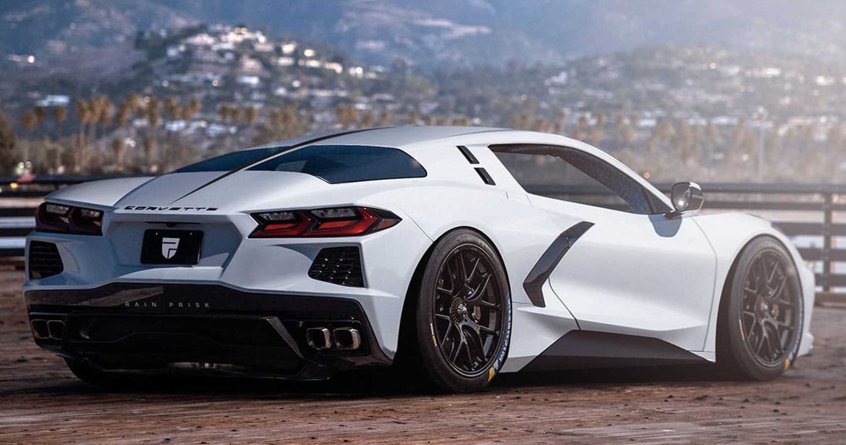 Renderização de janela dividida do Chevrolet Corvette C6