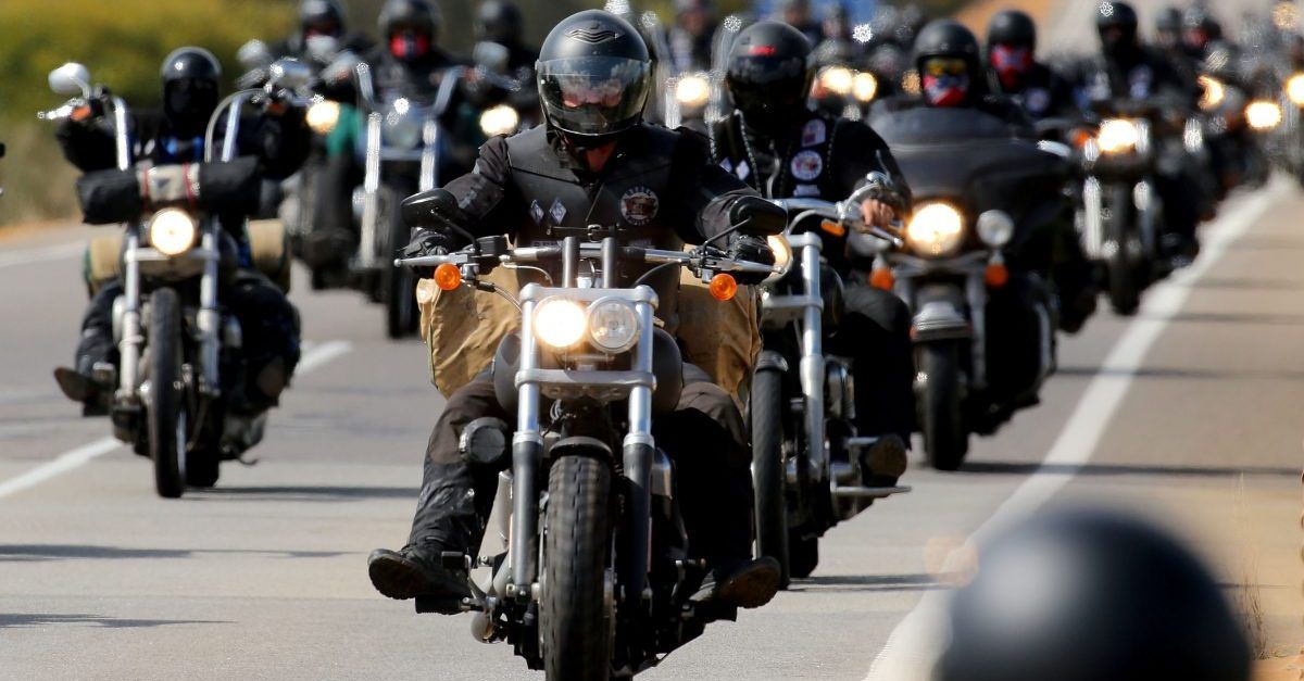 Motorcycle club riding