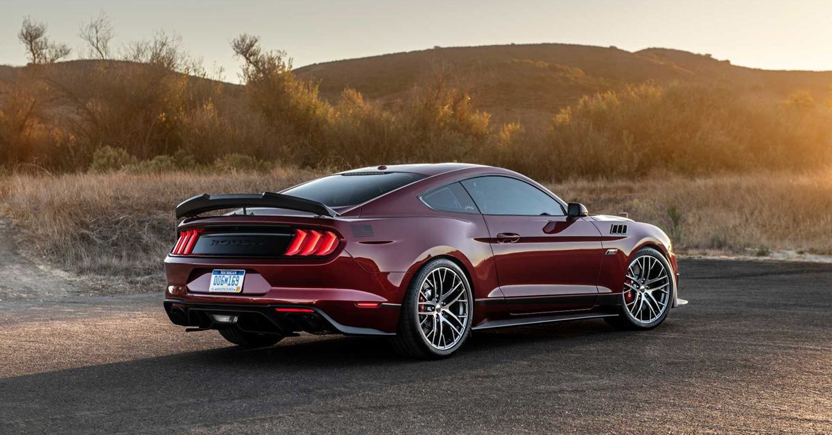 Red Performance Roush 2020 Mustang outside