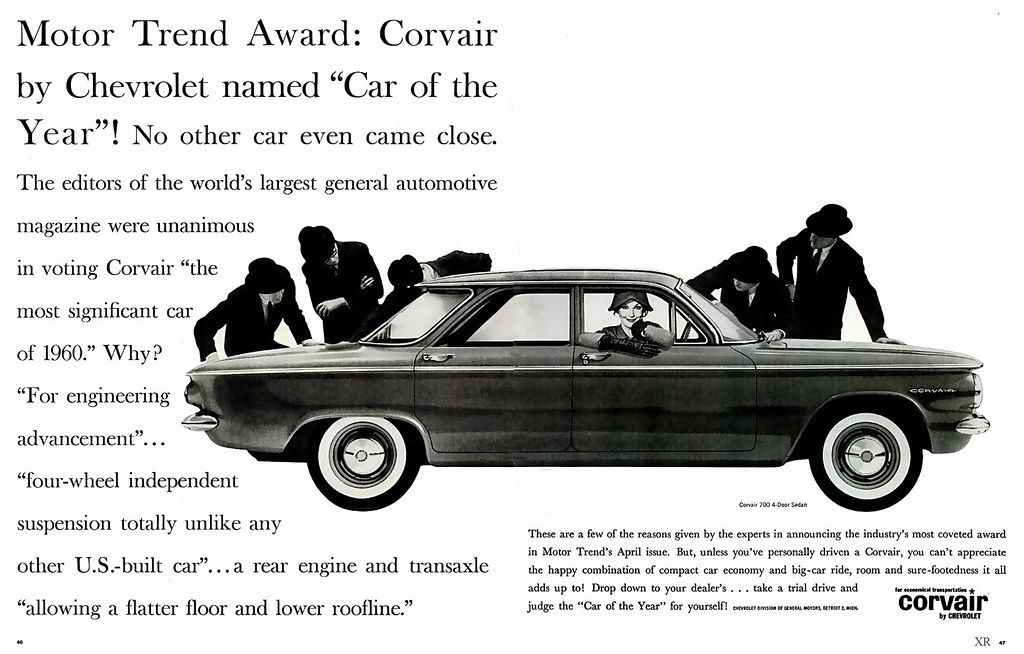 1960 Corvair Car of the Year ad