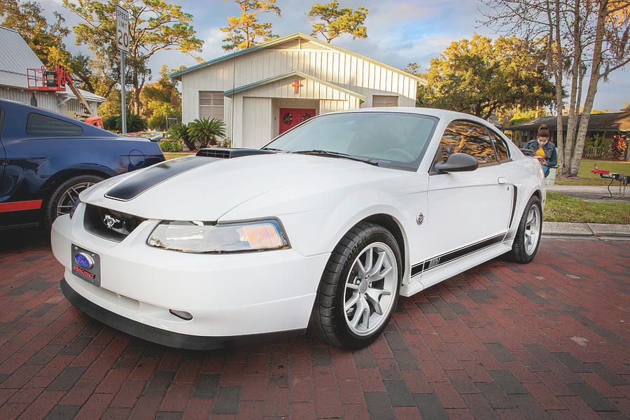 2004 Ford Mustang Mach 1 White with Black stripes