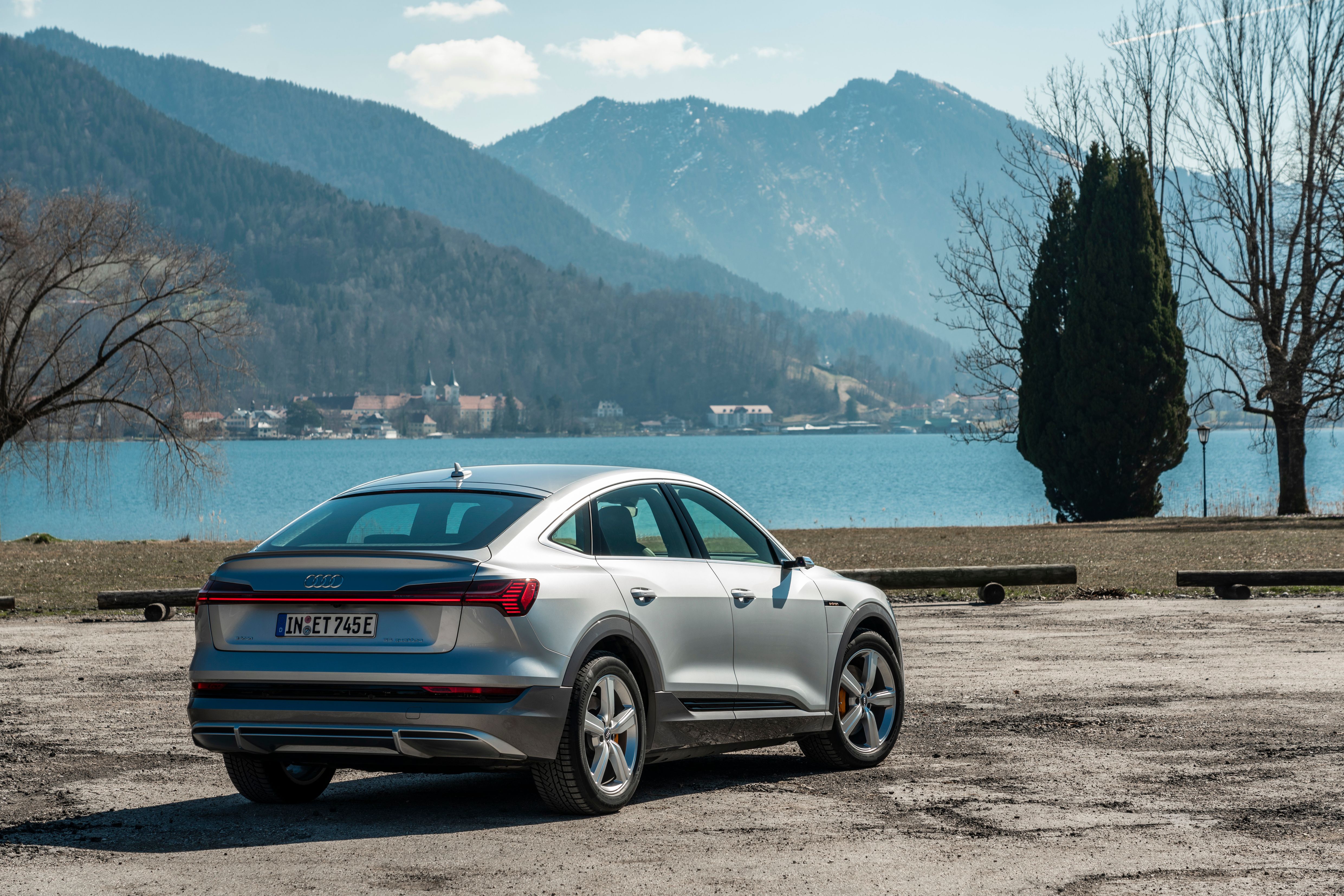 The rear of the new e-tron Sportback