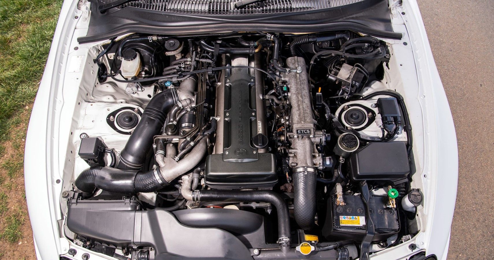 Mk4 Toyota Supra engine bay view