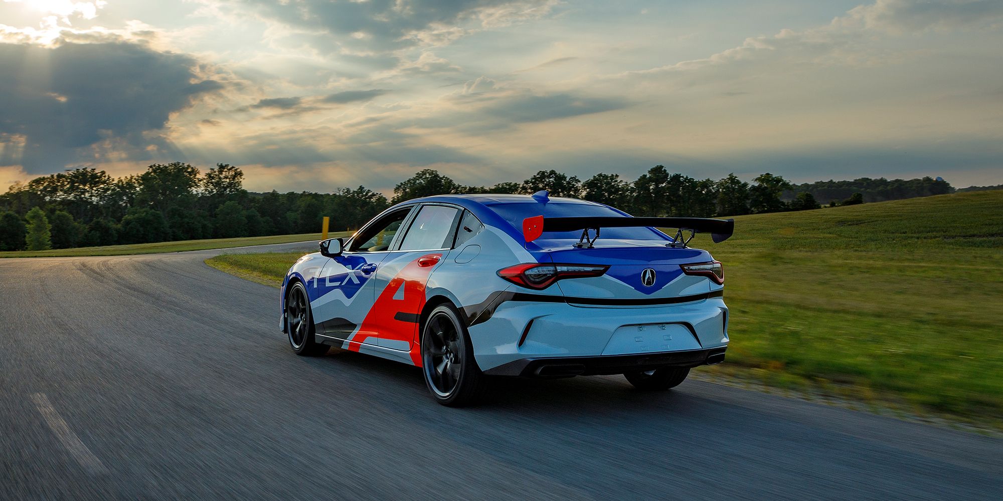 The rear of the TLX's race version