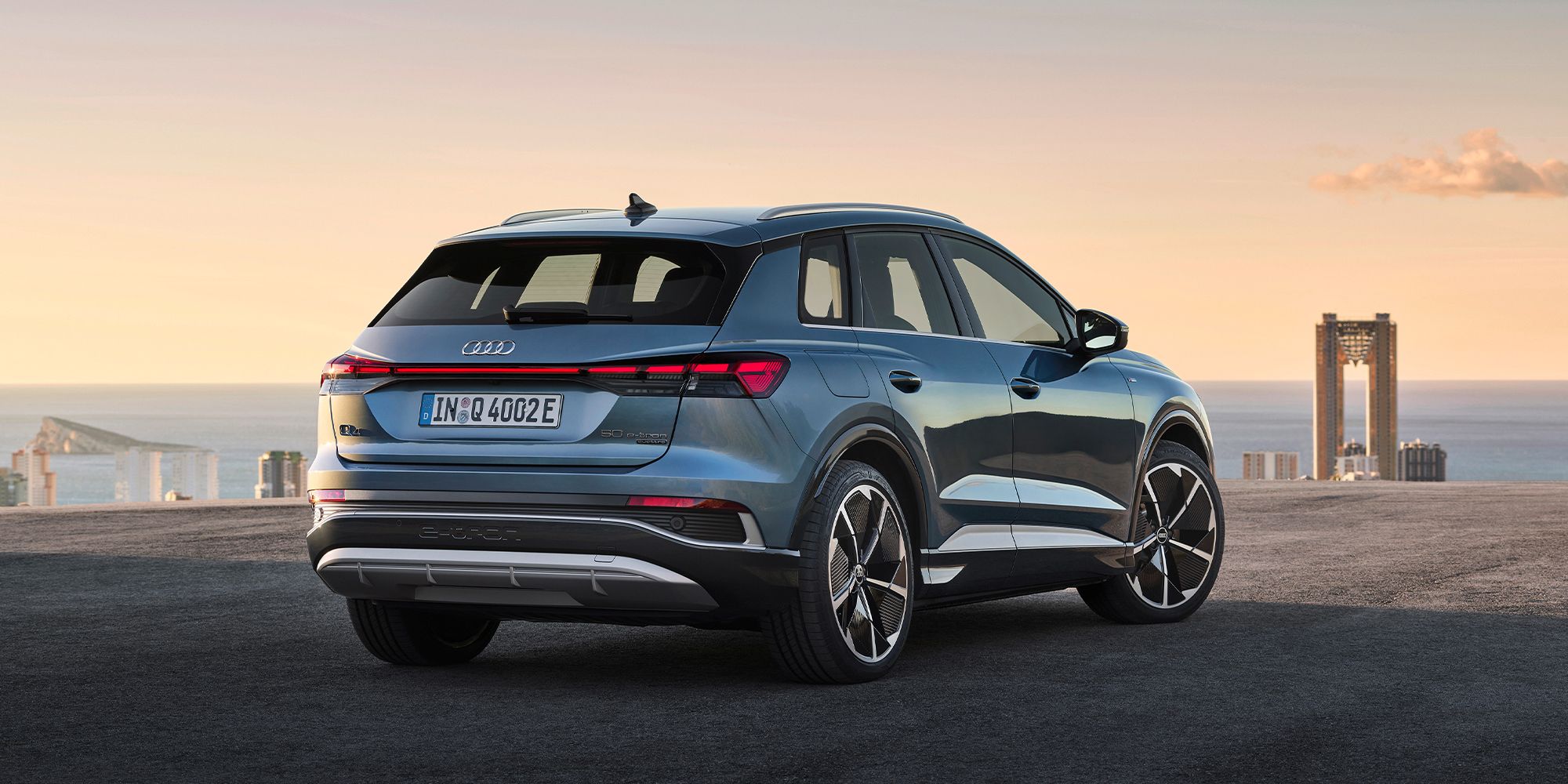 The rear of the new Q4 e-tron