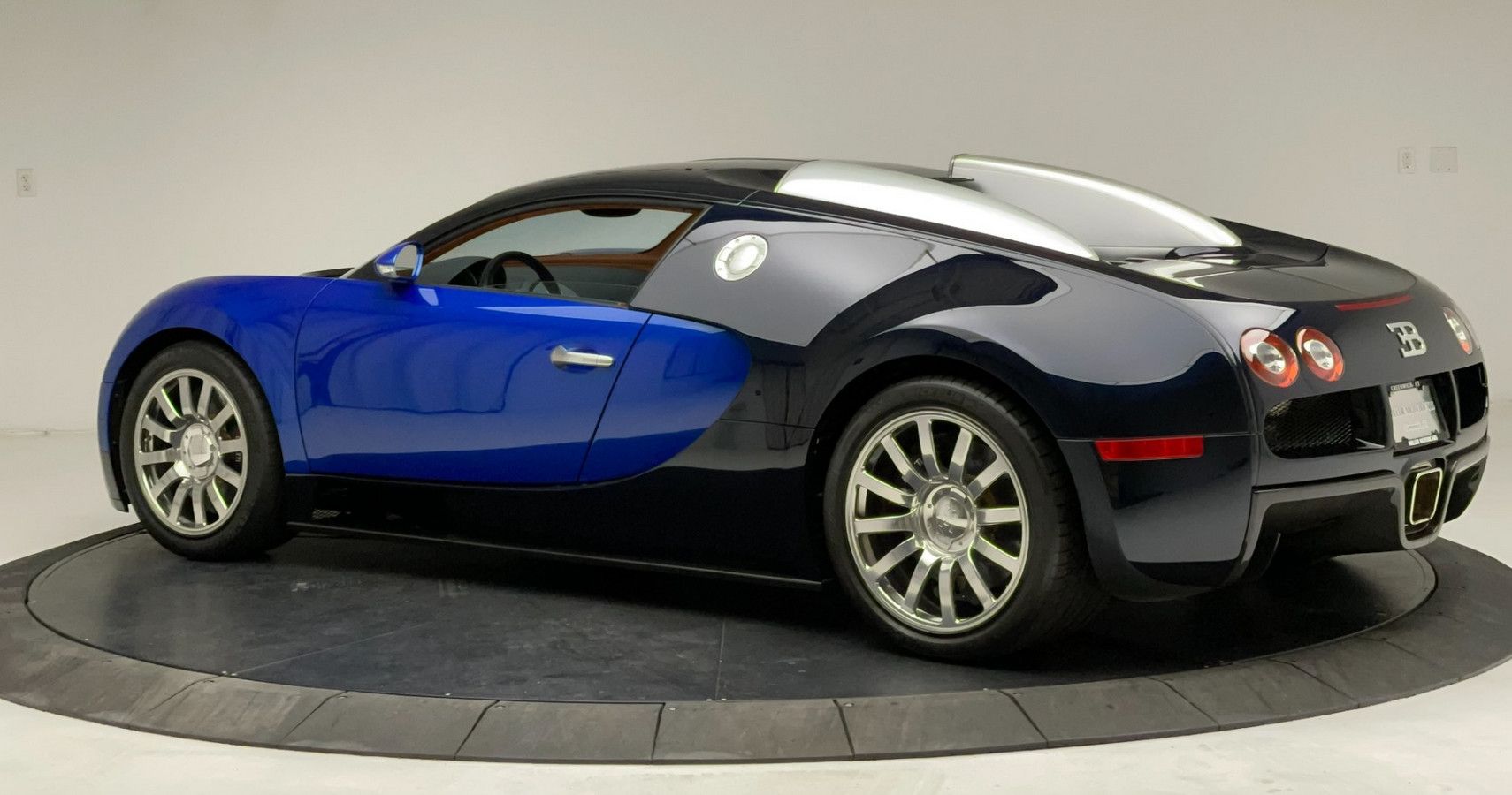 Black On Blue Bugatti Veyron On Display