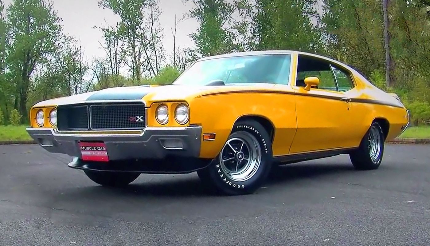 yellow Buick GSX 455, front view