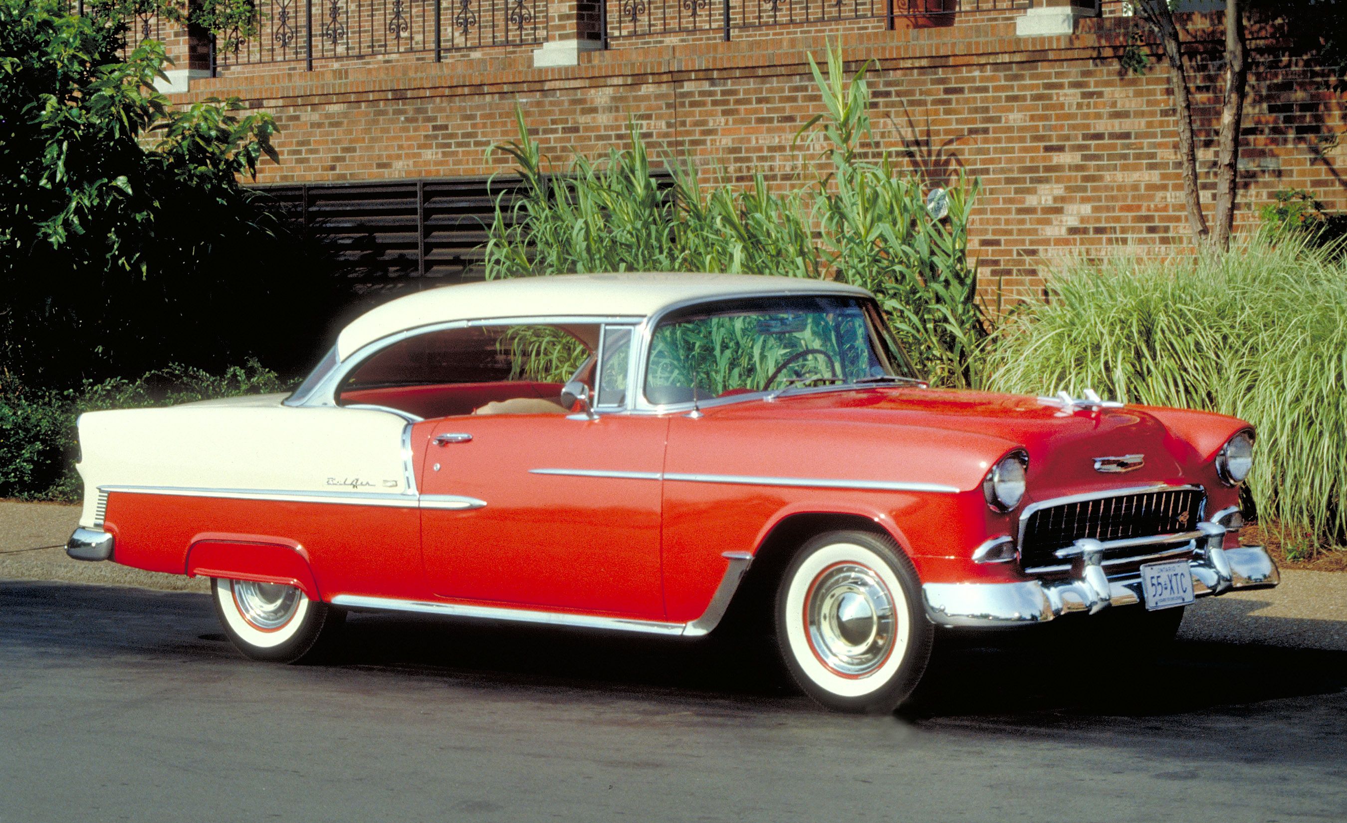 A red Chevy Bel Air