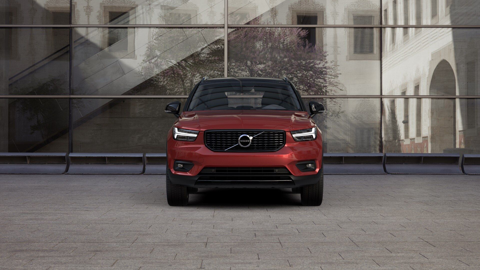 red volvo xc40 front
