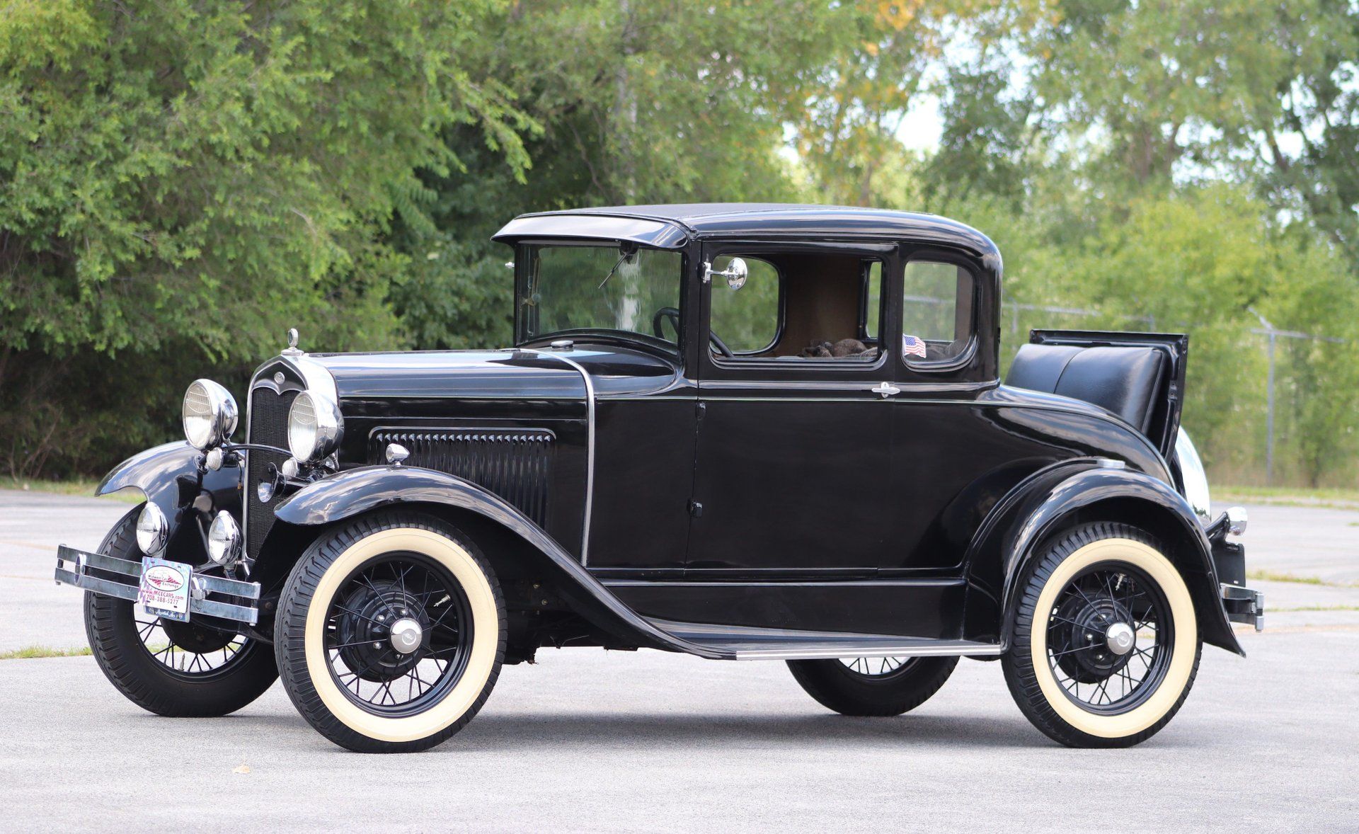 Black Ford Model A, side view
