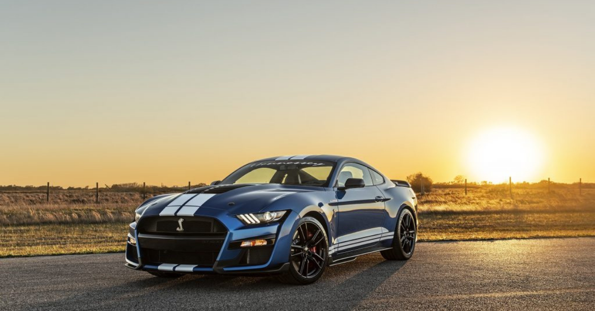 Ford Shelby Mustang Venom 1000 Modification blue with white stripes