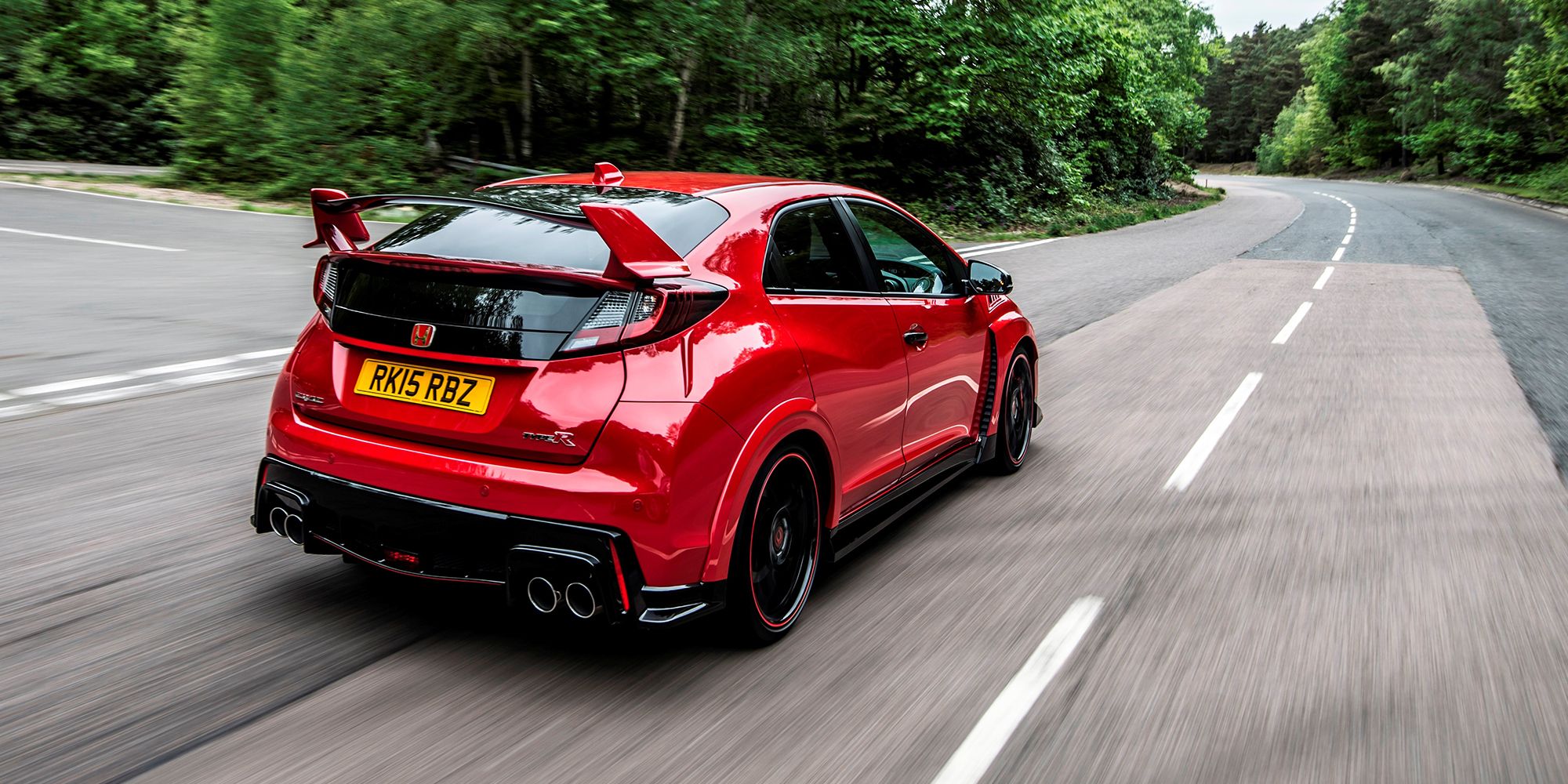 The rear of the FK2 Civic Type R