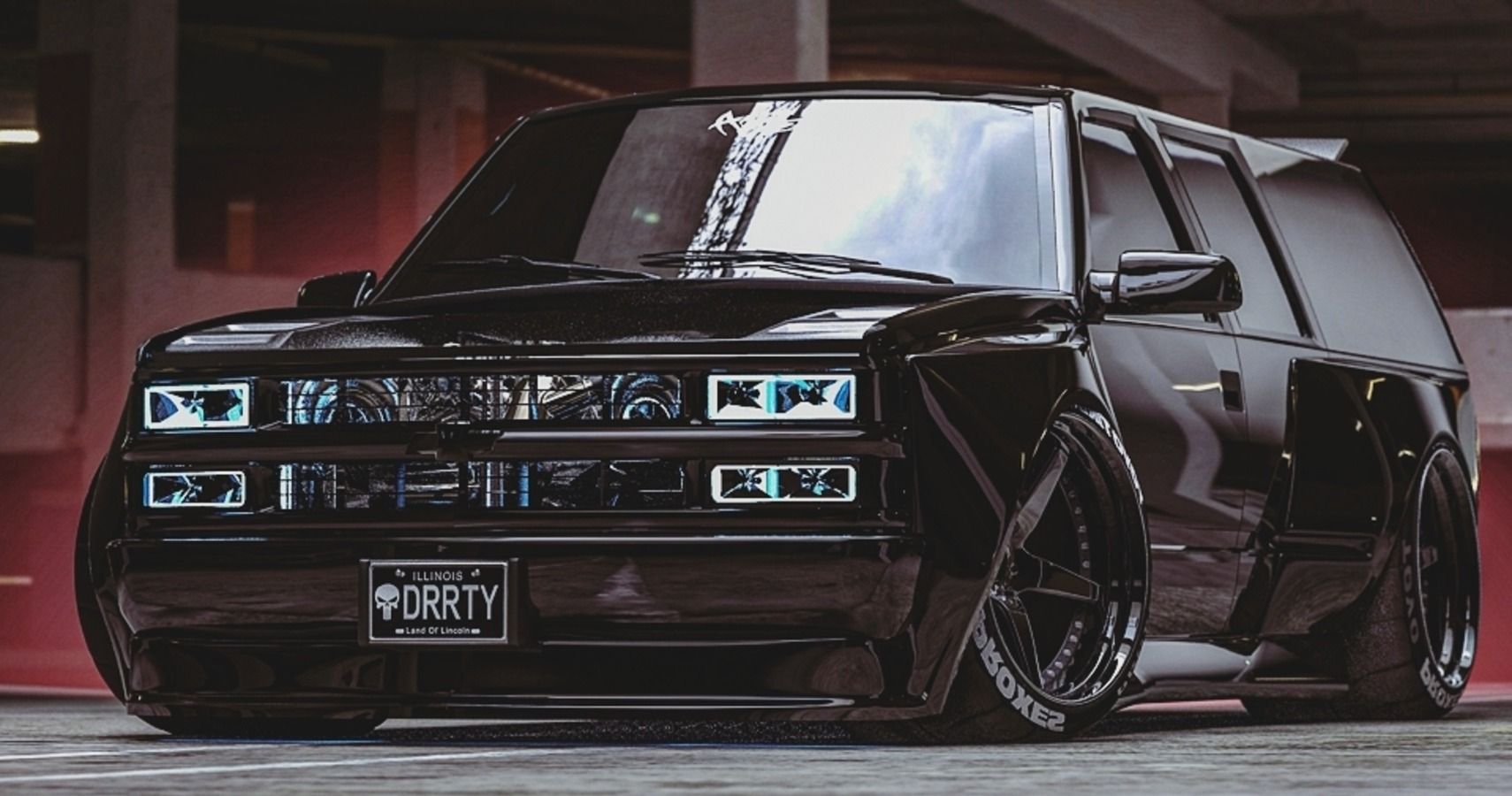 LS-Swapped Chevy Tahoe Widebody Rides Dirty