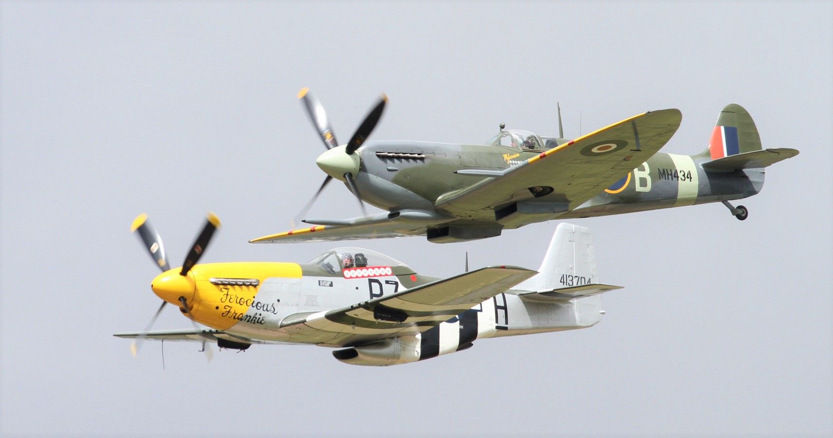 Mustang And Spitfire Formation