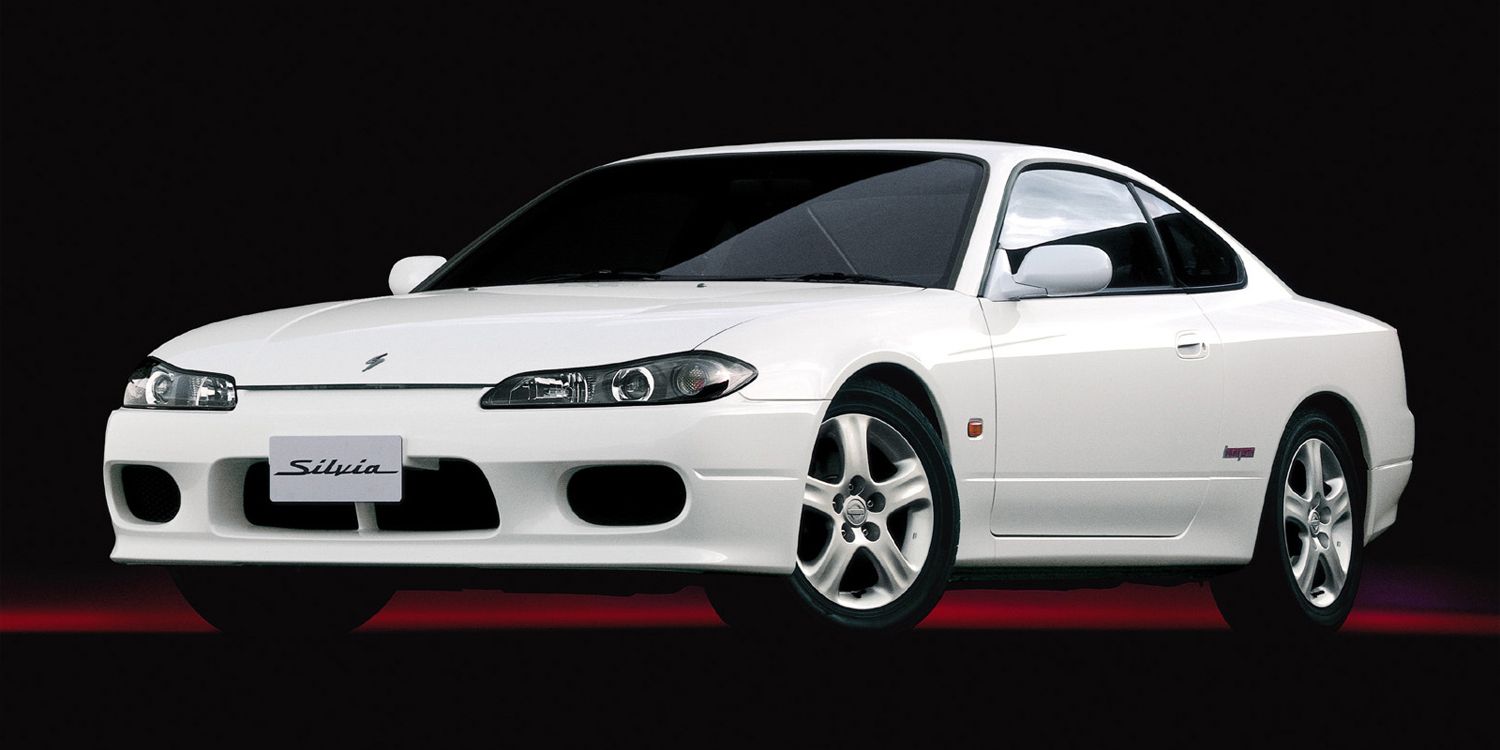 The front of a white S15 Silvia