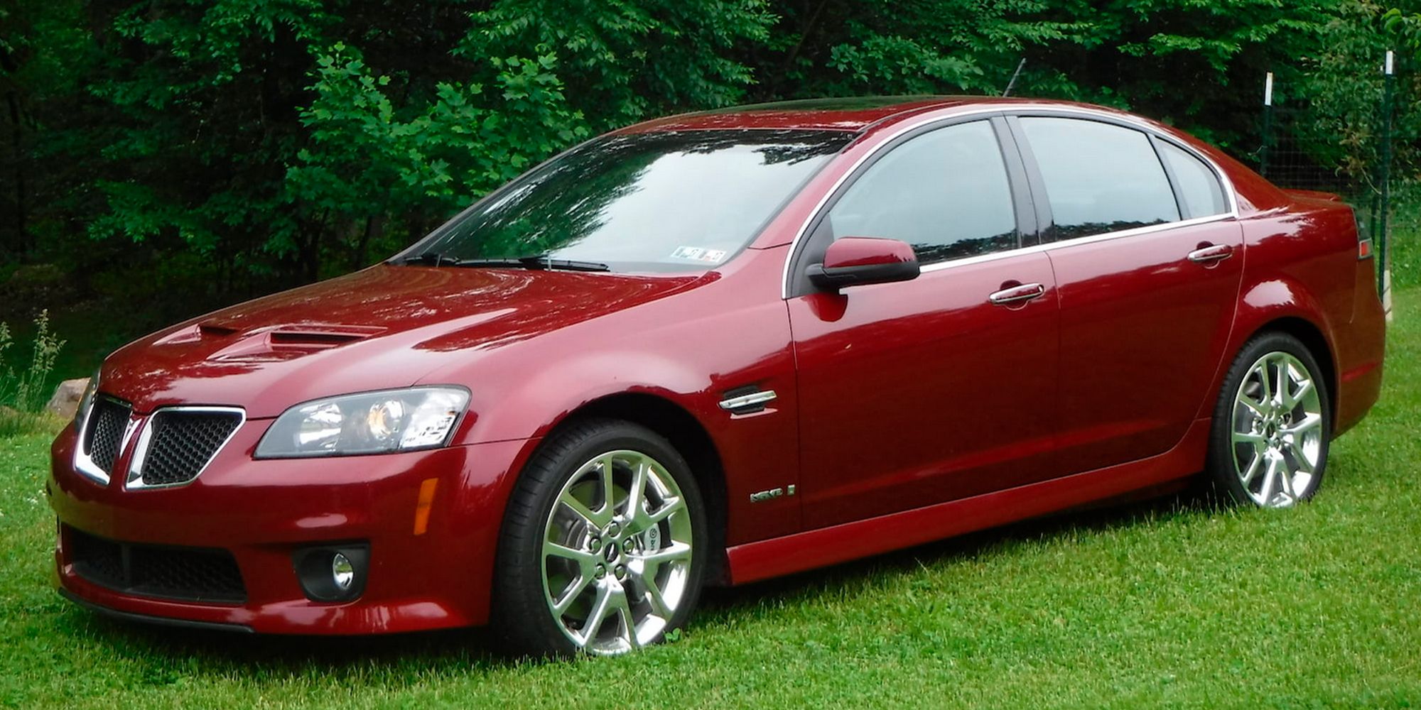 The Pontiac G8 in red